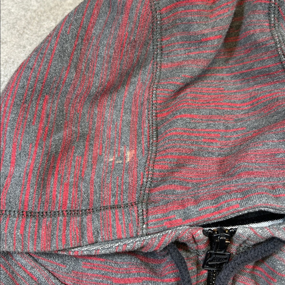 Nike Sportswear Full Zip Red and Gray Size XL Sweatshirt - Picture 7 of 7
